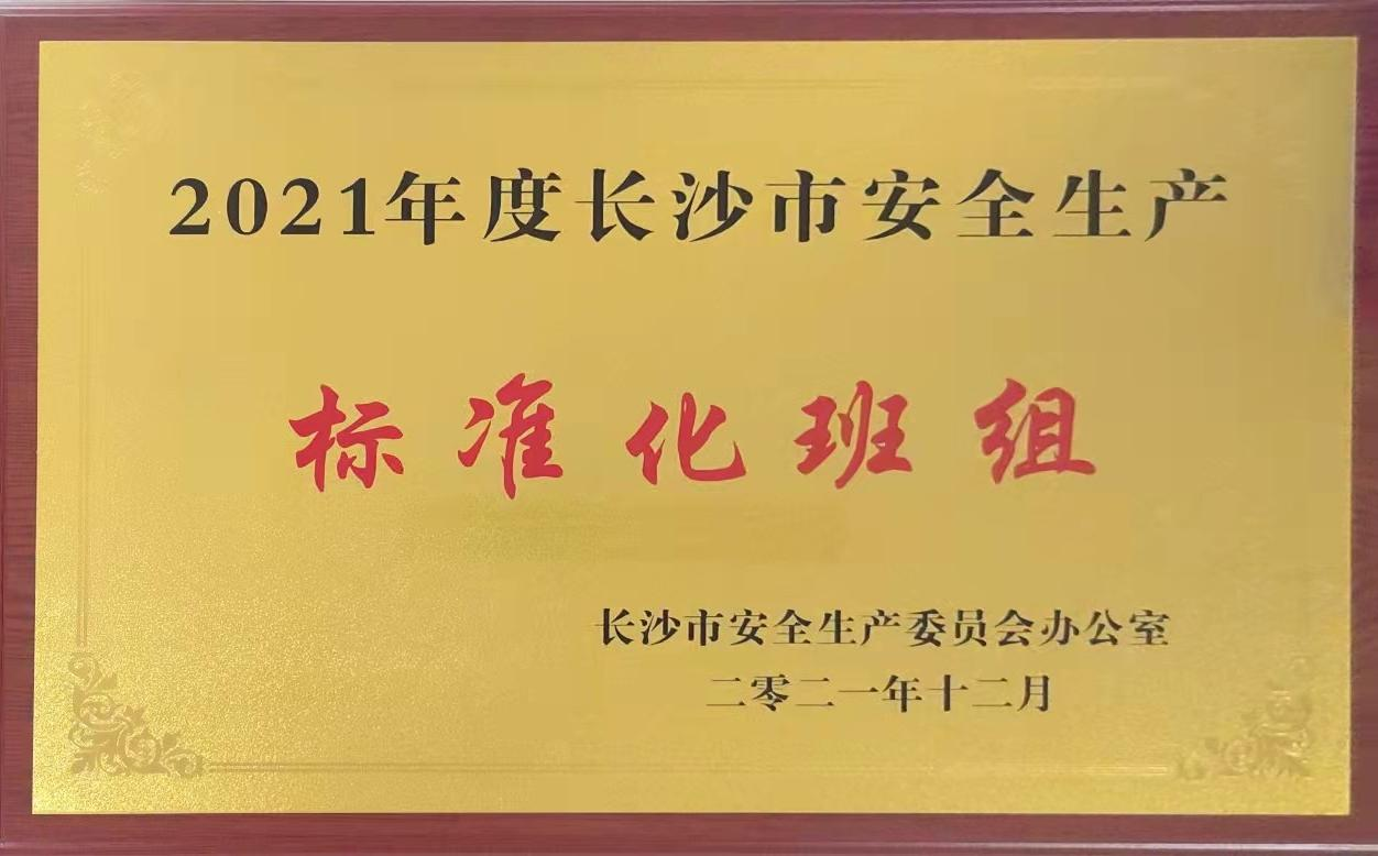 九芝堂综合车间含糖外包班组荣获2021年度长沙市安全生产标准化班组